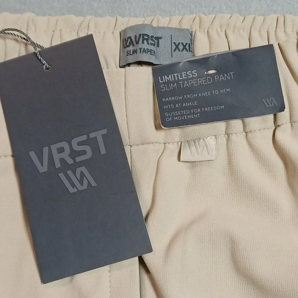 VRST‎ Mens XXL Limitless Slim Tapered Pant Khaki Sand Khaki NWT MAX243107F